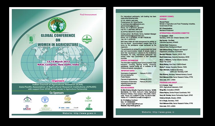 Global Conference on Women in Agriculture, 13-15 March 2012, New Delhi, India