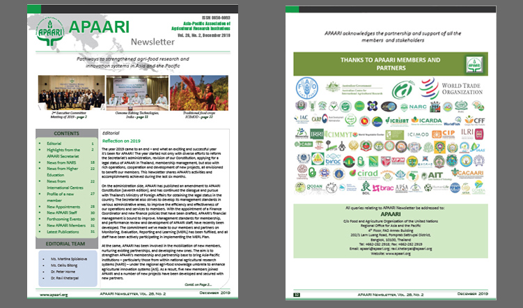 APAARI Newsletter, Vol. 28(2), December 2019