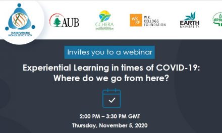 Webinar: Experiential Learning in times of COVID 19: Where do we go from here?