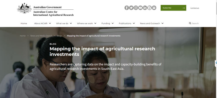 Mapping the impact of agricultural research investments
