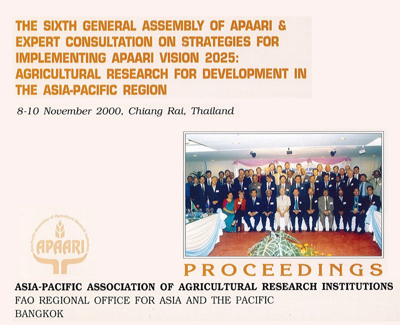 2000-The Sixth General Assembly of APAARI & Expert Cons. on Strategies for Implementing APAARI Vision 2025