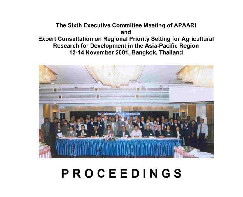 2001-Expert Consultation on Regional priority setting for Agri. Res. for Develop. in the APR and 6th-excomm-excon