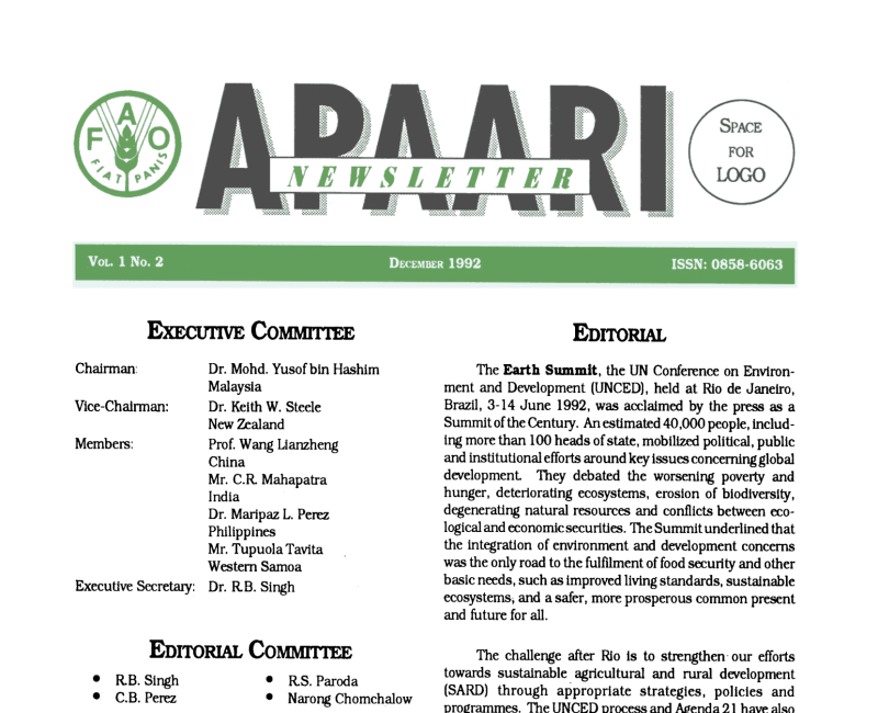 APAARI_Newsletter_Vol 1(2) December 1992