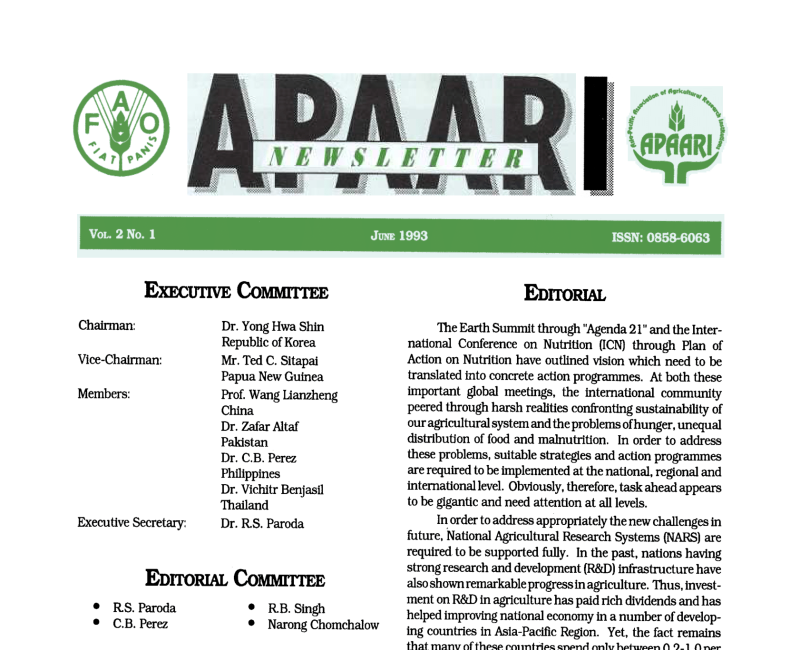 APAARI_Newsletter_Vol 2(1) June_1993