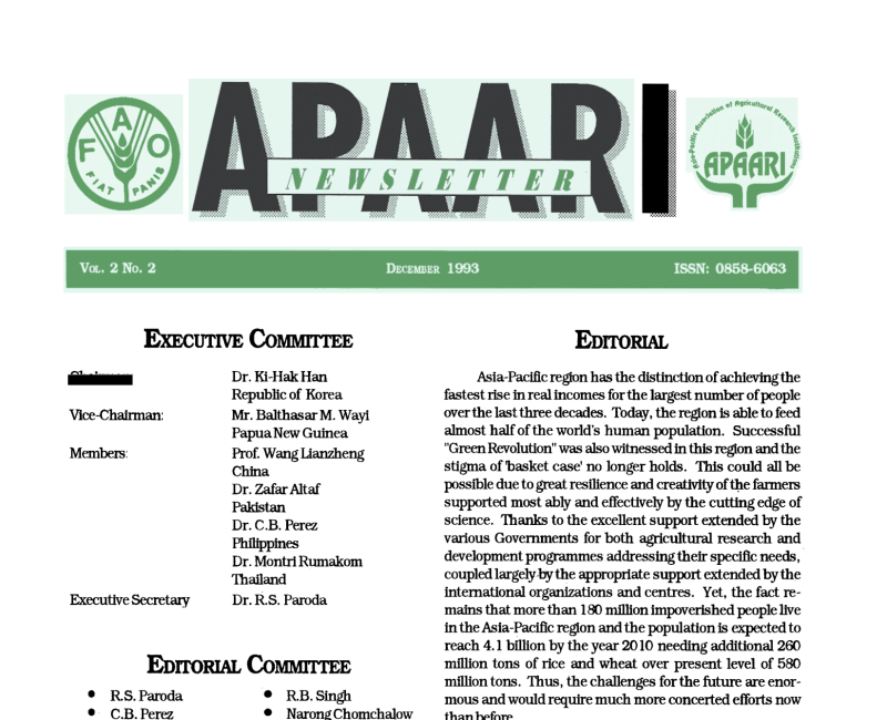 APAARI_Newsletter_Vol 2(2) December 1993