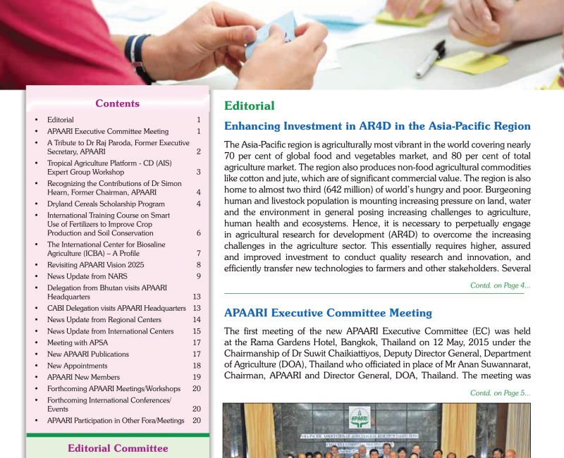 APAARI_Newsletter_Vol 24(1) June_2015