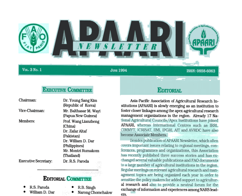APAARI_Newsletter_Vol 3(1) June_1994