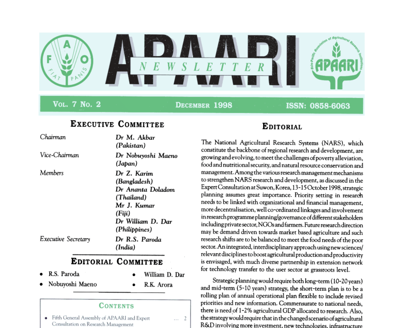 APAARI_Newsletter_Vol 7(2) December 1998