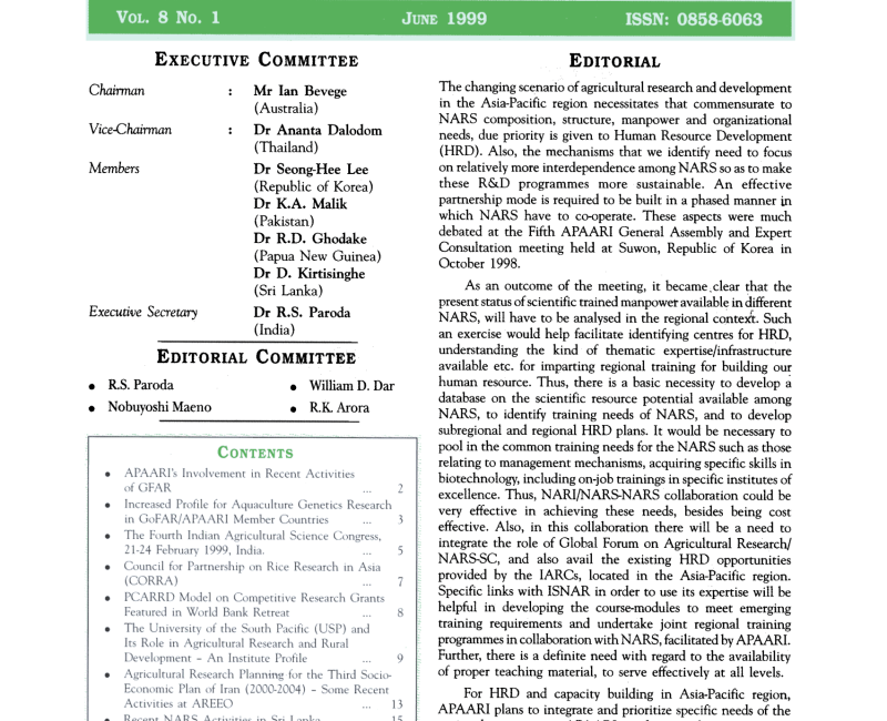 APAARI_Newsletter_Vol 8(1) June_1999